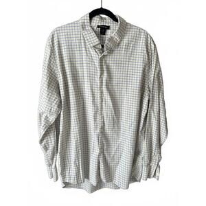 Men's XL Yellow & Blue Checkered Button Up Shirt Long Sleeve by Porter & Ash